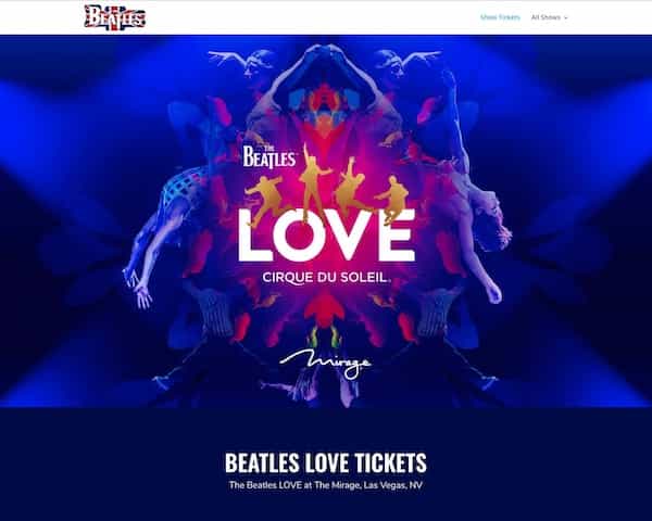 Beatles LOVE — tickets